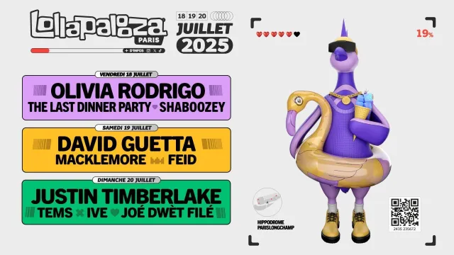 Les 10 premiers noms à l'affiche de Lolla Paris 2025