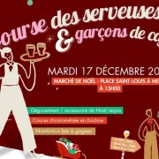 Animation - Course Des Serveuses Et Garcons De Café De Noël