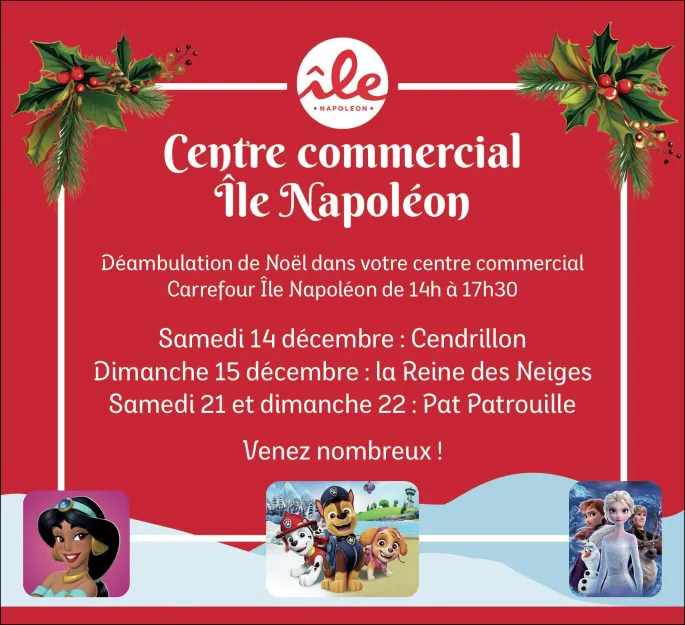 Des animations pour Noël au Centre Commercial Ile Napoléon