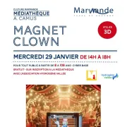 Atelier 3D Magnet Clown à la Médiathèque