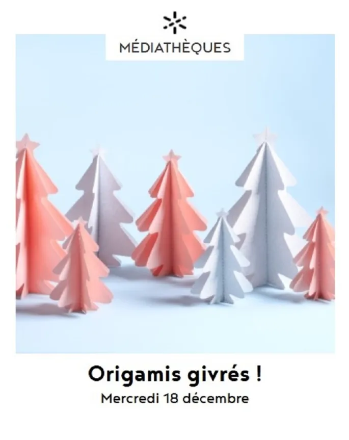 Atelier  à Cajarc : origamis givrés