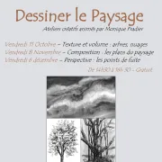 Atelier Créatif : Savoir Dessiner Le Paysage (les Plans Du Paysage) Par Monique Fradier (médiums : Fusain, Crayon Gris, Feutre Noir)