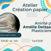 Atelier création papier au 36 Quai des Arts à Niort