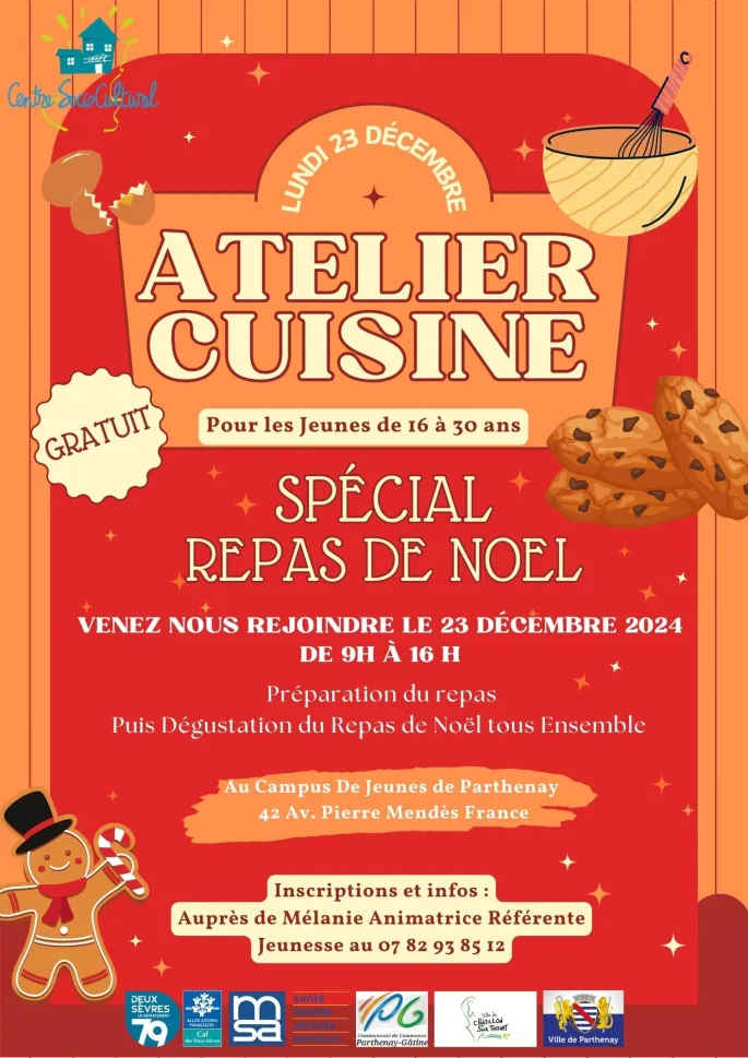 Atelier cuisine spécial repas de Noël