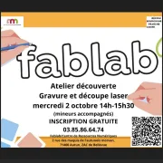 Atelier Fablab, découverte de la gravure et découpe laser