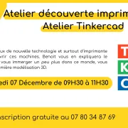 Atelier imprimante 3D et Tinkercad