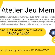 Atelier Jeu Memory numérique