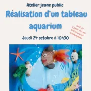 Atelier jeune public de réalisation d’un « tableau aquarium »