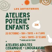 Atelier Poterie Enfants (4 à 7 ans et 8 à 12 ans) - 22€ sur inscription