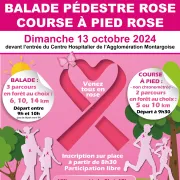 Balade pédestre et course à pied rose