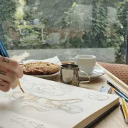 Café cookie croquis