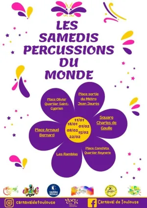 Les Samedis Percussions du Monde du Carnaval de Toulouse 2025