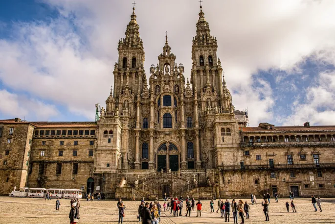 La magnifique cathédrale de Santiago de Compostela en Galice (Espagne)