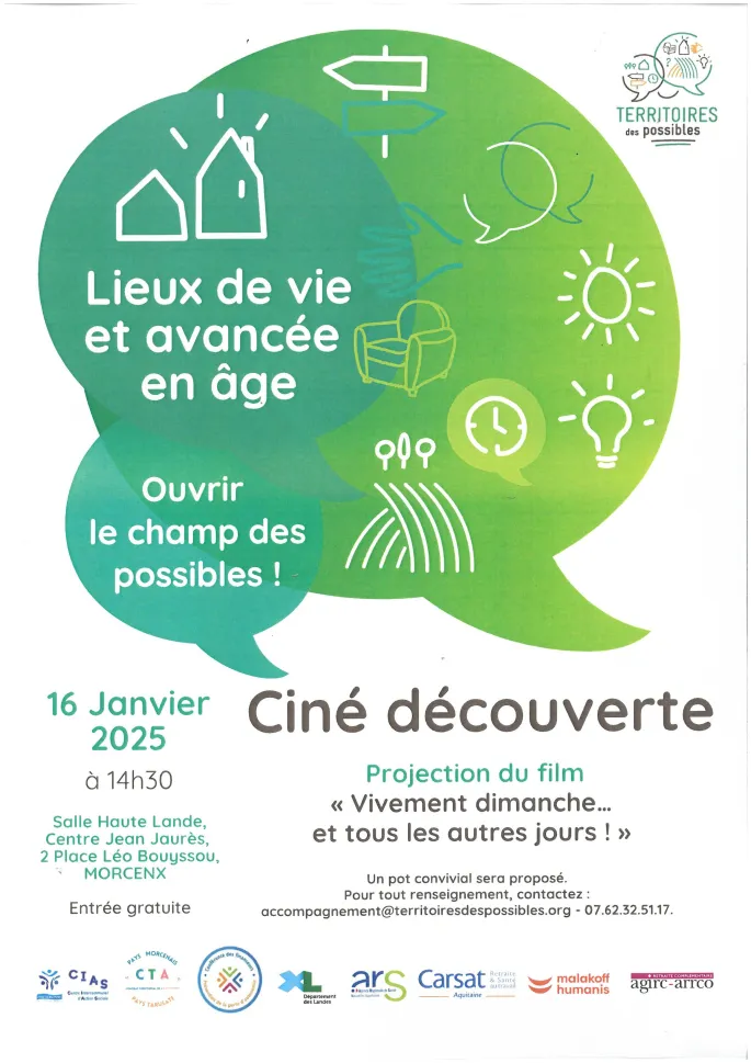 Ciné découverte - Projection du film Vivement dimanche... et tous les autres jours !