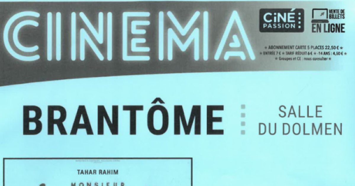 Cinéma Monsieur AZNAVOUR Brantôme en Périgord 2024 date, horaires