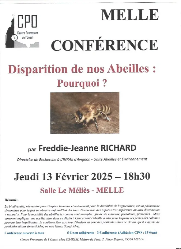 Conférence : Disparition de nos Abeilles : Pourquoi ?