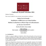 Conférence : Habitat et urbanisme au Moyen-Âge et à la Renaissance par Monsieur David SOUNY