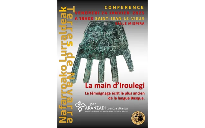 Conférence : la main d'Iroulegi, le témoignage le plus ancien de la langue basque.