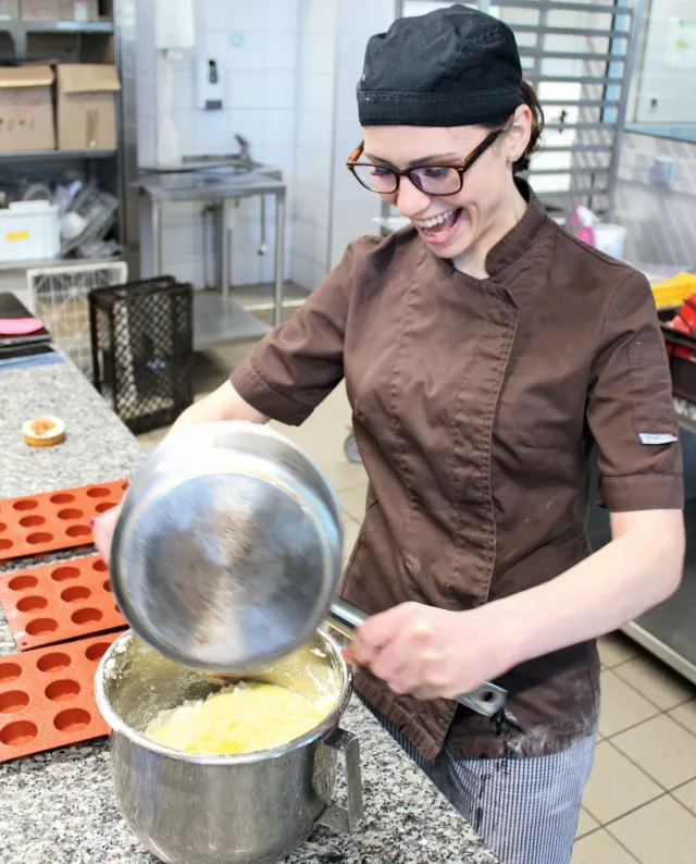 La jeune Coralie Bosch en pleine préparation