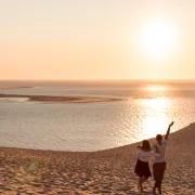 Coucher du soleil sur la dune du Pilat