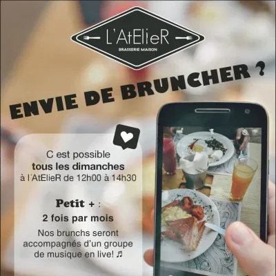 Deux dimanches par mois, le brunch de l'Atelier est accompagné de musique live