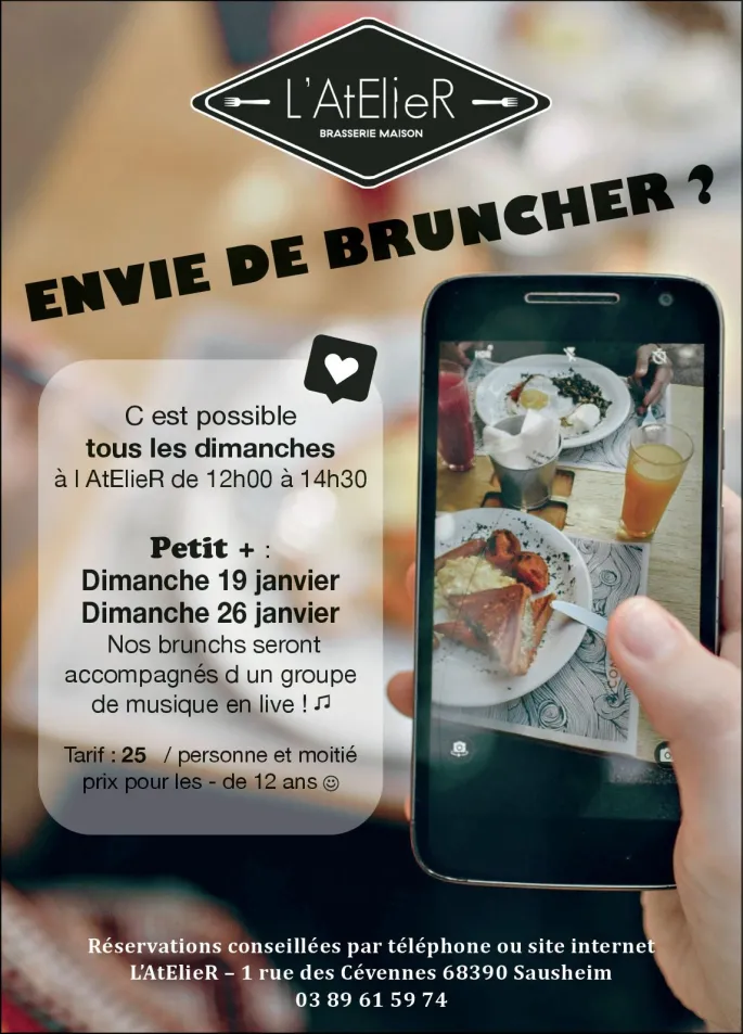 Les dates des brunchs animés de janvier 2025