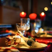 Dîner de fête au Moulin du Porteil à Campagne