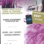 Diner Spectacle Avec La Troupe Divine Fantaisies