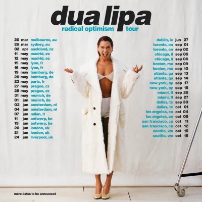 Trois dates exceptionnelles en France pour Dua Lipa en 2025