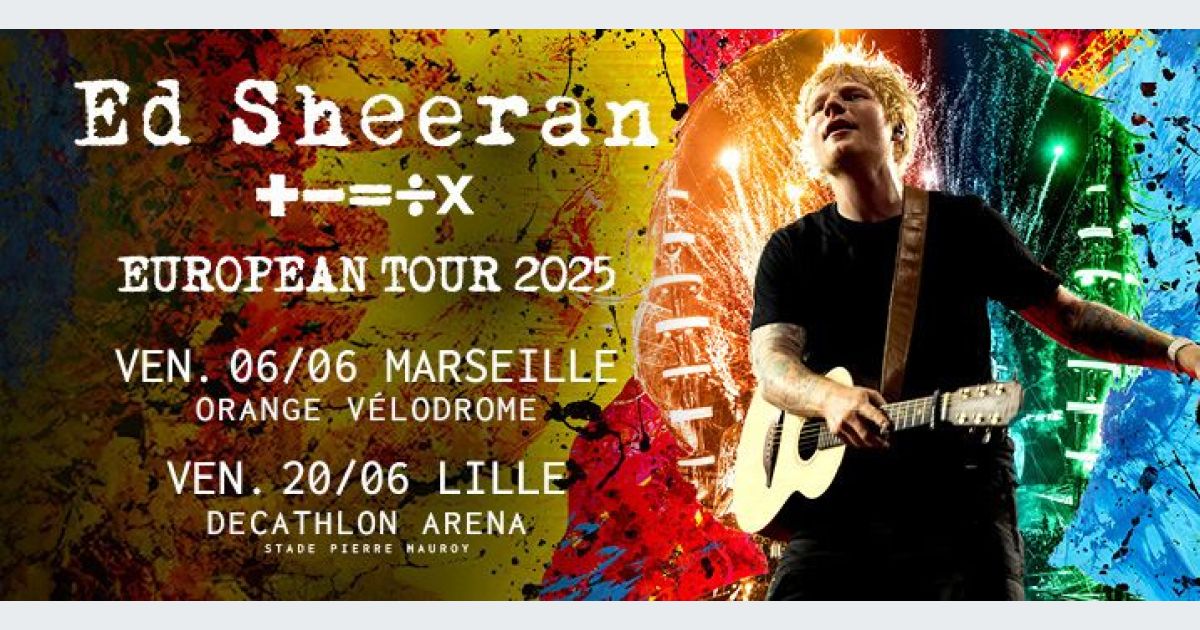 Concert Ed Sheeran à Villeneuve d'Ascq 2025 Stade de Lille Pierre