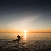 En kayak sur la Leyre avec Dorian