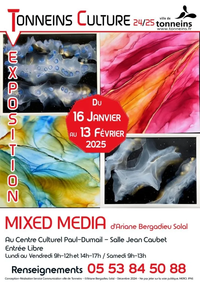 Exposition d'Ariane Bergadieu Solal MIXED MEDIA