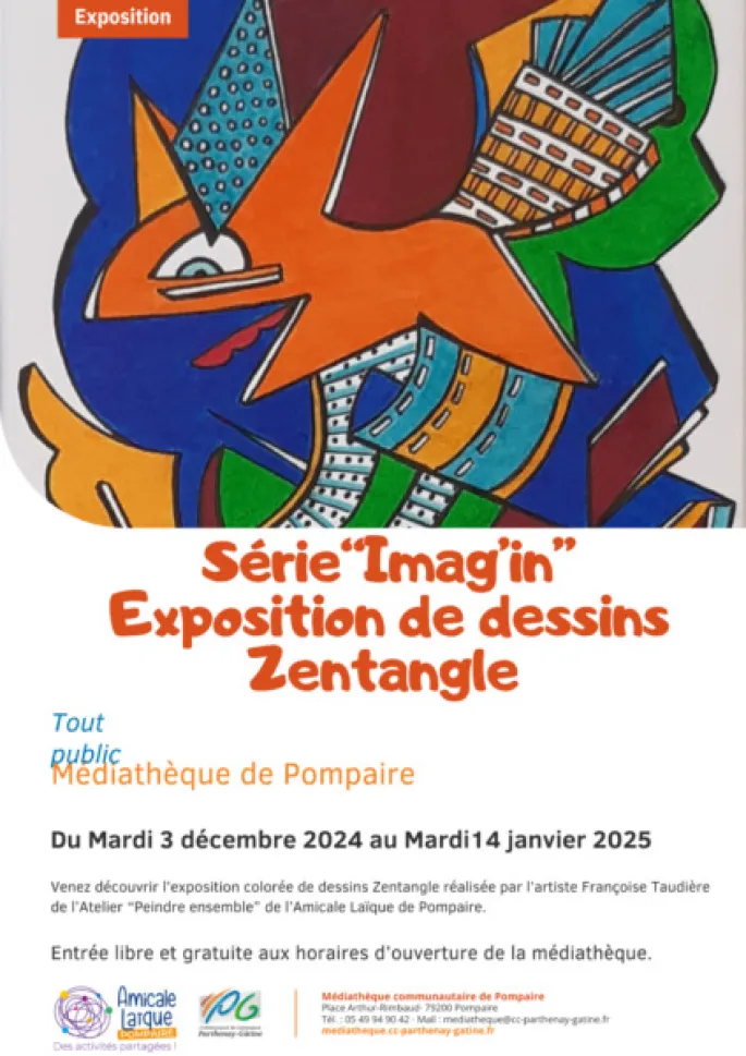 Exposition de dessins Zentangle, Série Imag'in