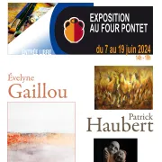 Exposition de Évelyne Gaillou, Bruno Guiard et Patrick Haubert au Four Pontet à Magné