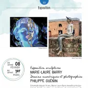 Exposition de peintures de Marie-Laure Barry et de dessins numériques et photographies de Philippe Guénin