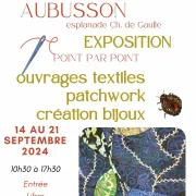 EXPOSITION - Ouvrages textiles patchwork création bijoux