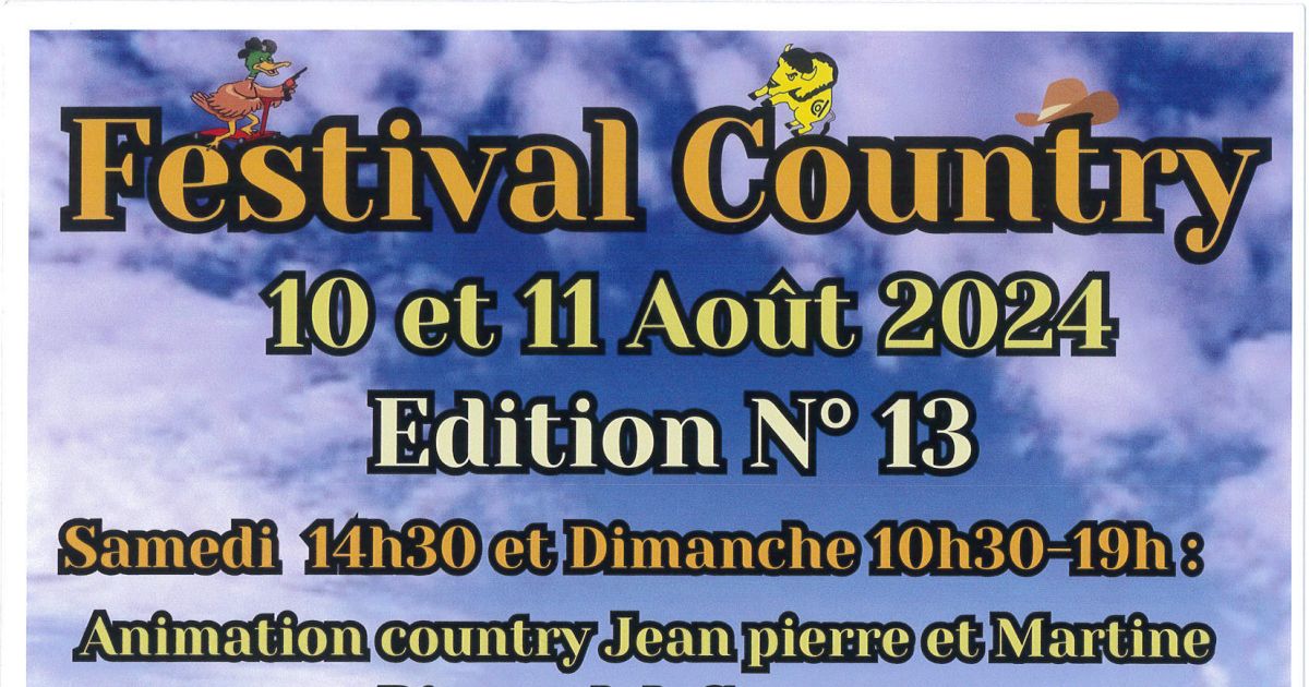 Festival country 2024 Vouillé dates, programmation, billetterie