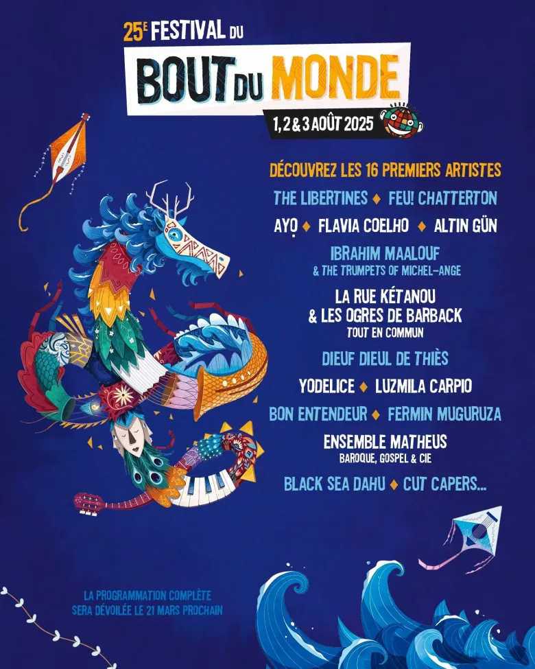 Les premiers artistes du Festival du Bout du Monde 2025 ont été dévoilés !