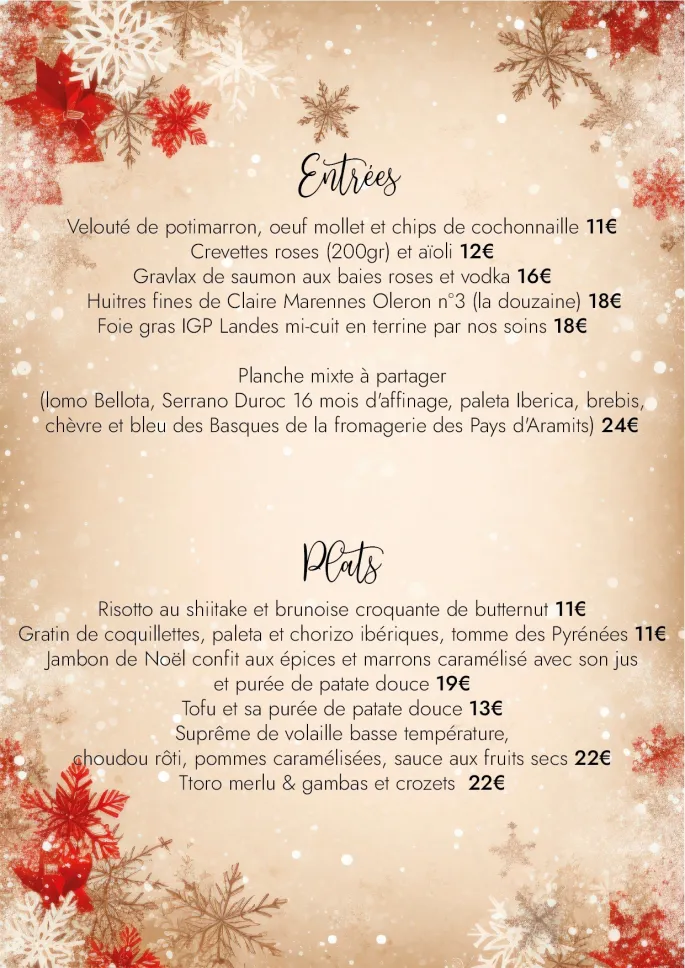 Fêtes de Noël Gourmandes au Bistro'Baya