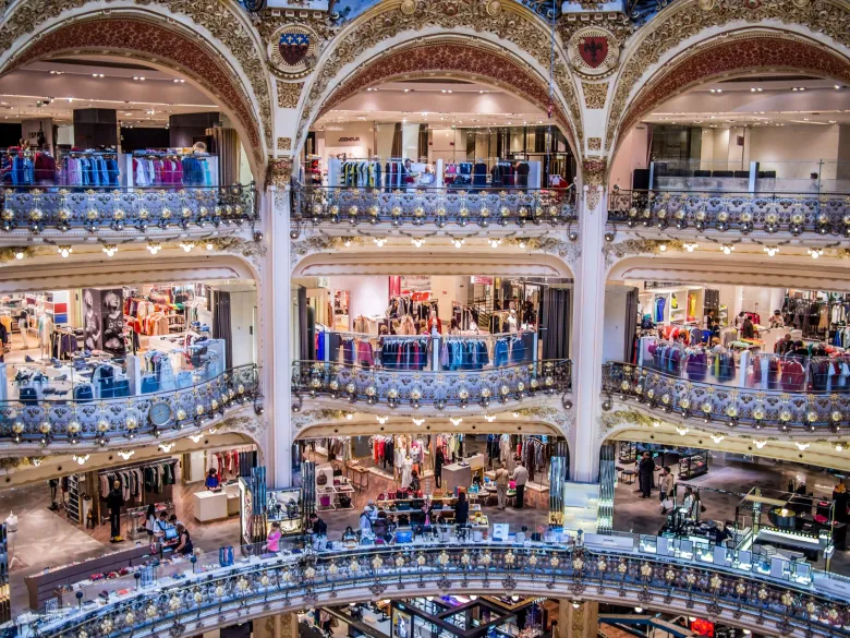 L'intérieur des Galeries Lafayette Haussmann