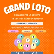 Grand loto de la société de chasse à Pompadour