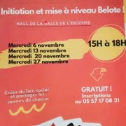 Initiation et mise à niveau Belote  (sur inscription, gratuit)