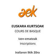 Inscriptions cours de basque