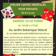 Jardin botanique littoral : Atelier cartes végétales pour enfants