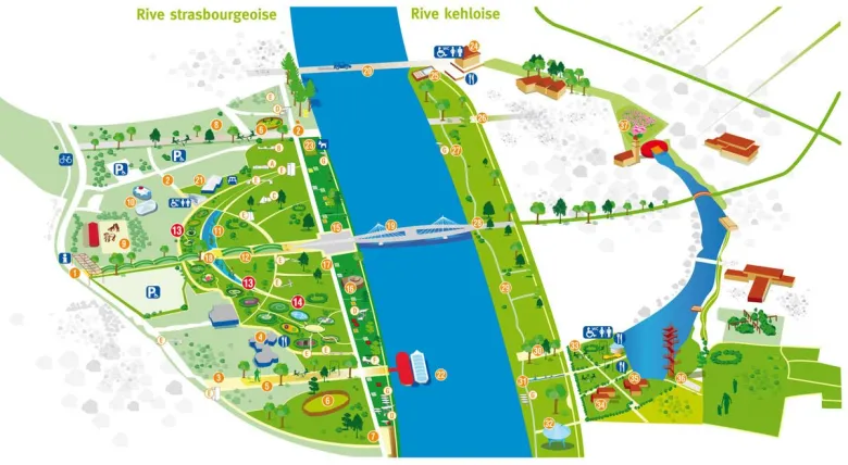 Le plan du parc transfrontalier