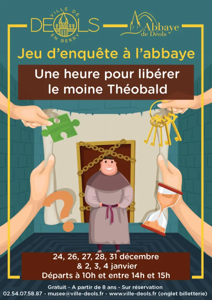 Jeu d'enquête à l'abbaye de Déols