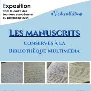 Journées européennes du patrimoine : Les manuscrits conservés à la Bibliothèque