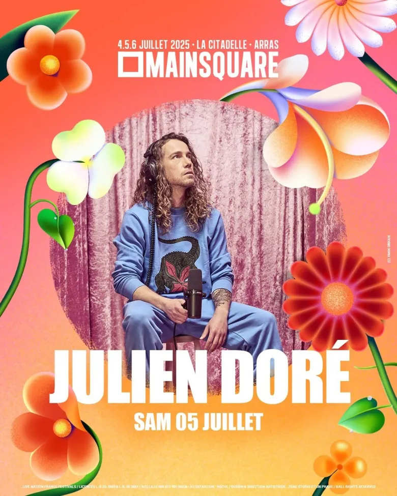 Julien Doré rejoint l'affiche du Main Square Festival 2025