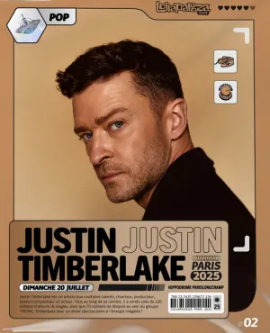 Justin Timberlake est la tête d'affiche du dimanche 20 juillet 2025