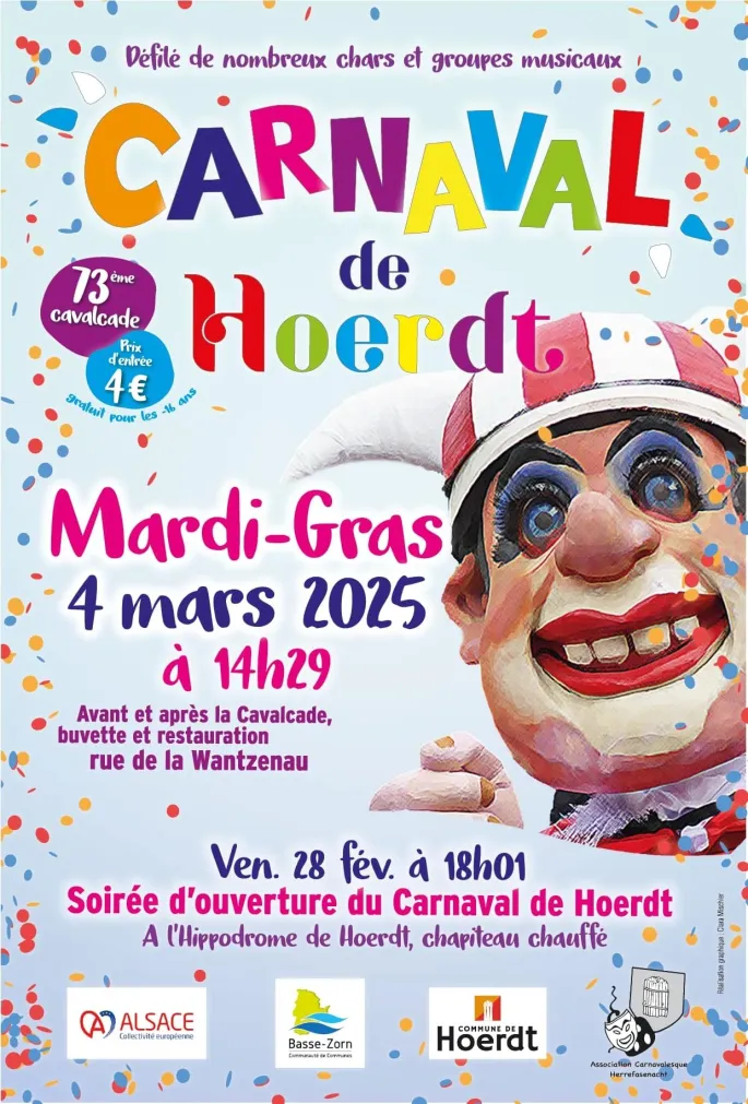 L'affiche du Carnaval de Hoerdt 2025